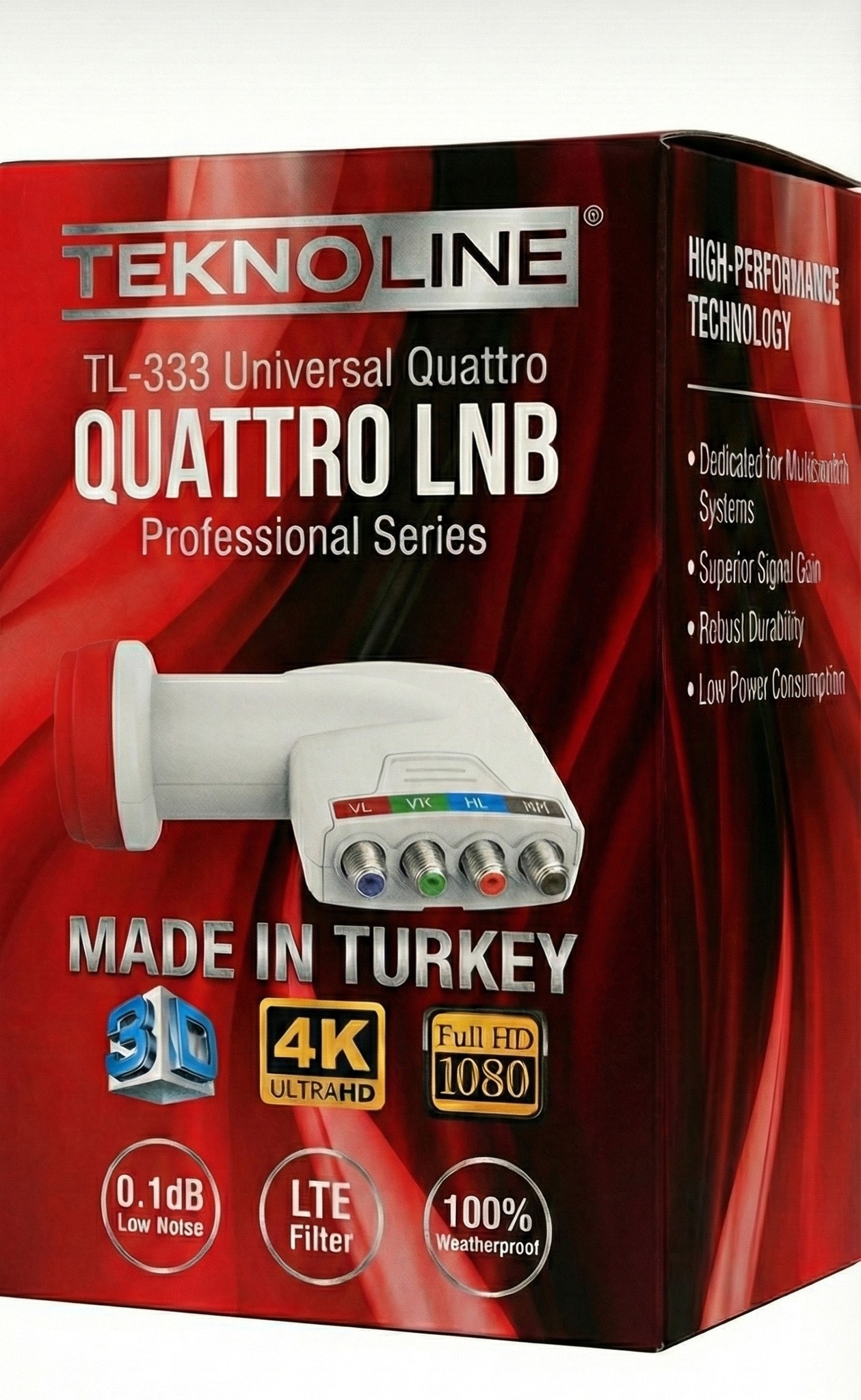 LNB Quattro Teknoline – Low Noise 0.1dB | Professional Series