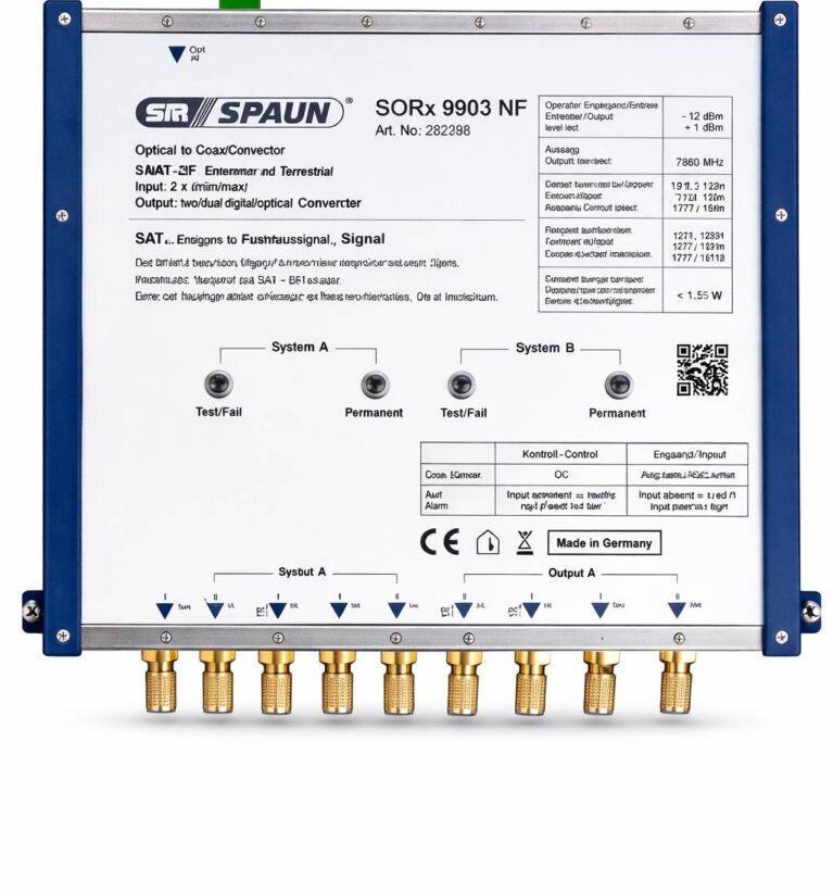 SR SPAUN SORx 9903 NF Optical to Coax Converter
