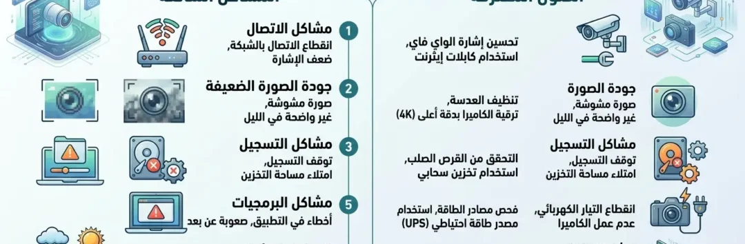 مشاكل كاميرات المراقبة