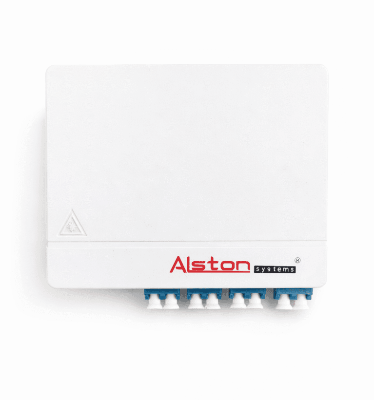 ALSTON 4-port FTTH fiber terminal box with LC/UPC adapters