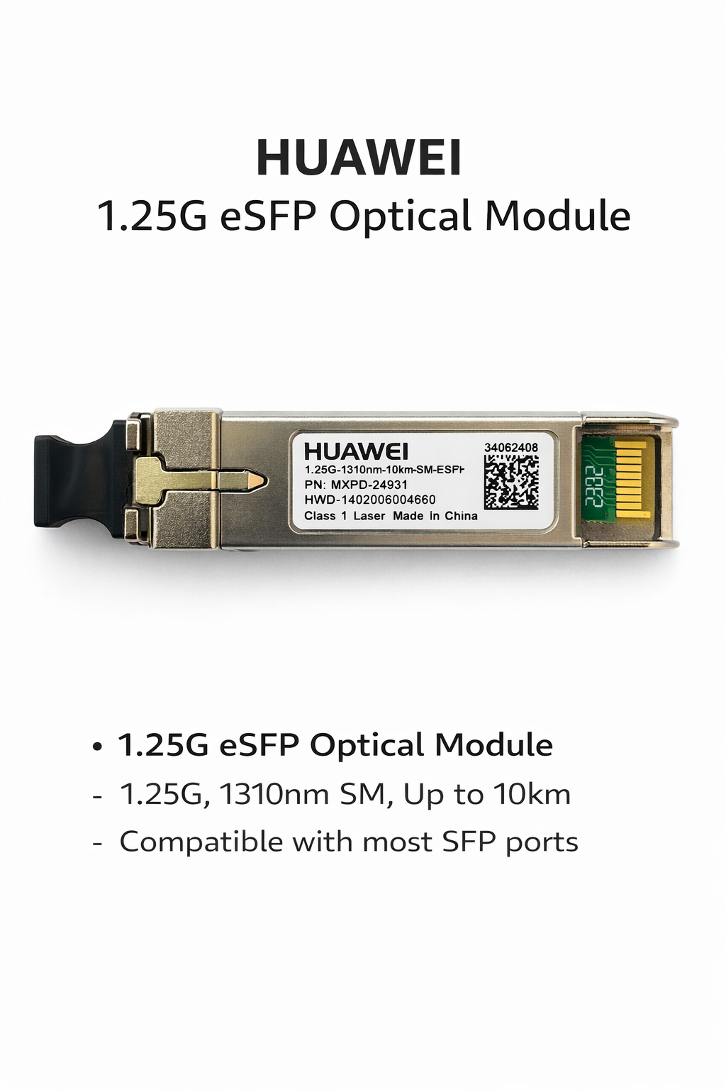Huawei 1.25G SFP Optical Module 1310nm 10km Single Mode