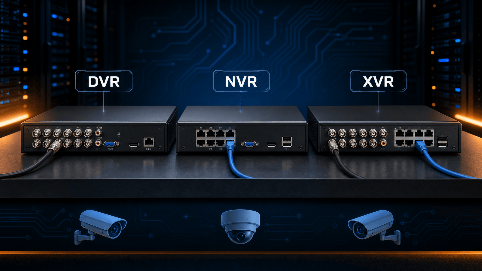 مسجلات كاميرات المراقبة DVR NVR XVR